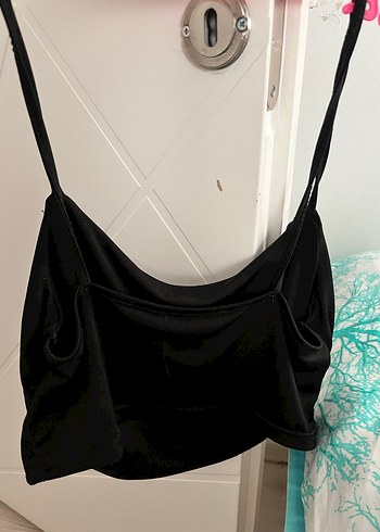 Siyah Drapeli Gösterişli Kadın Büstiyer - Görsel 3