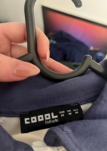 Kız Çocuk Lacivert Beyaz Polo Tişört - Görsel 3