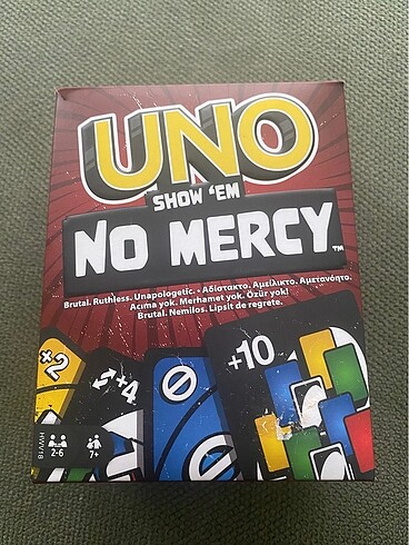 Uno no mercy kağıt oyunu