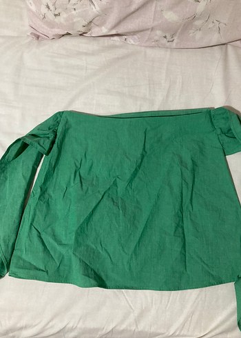 Zara Kemer Detaylı Yeşil Keten Mini Etek Zara
