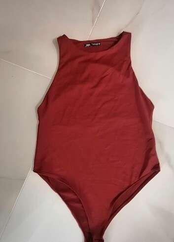 m Beden bordo Renk Zara halter yaka çıtçıtlı bluz
