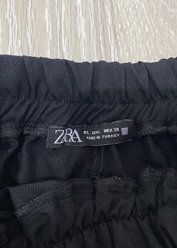 Siyah Hamile Keten Mini Şort - Görsel 3