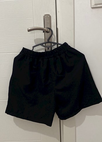 Siyah Hamile Keten Mini Şort - Görsel 2