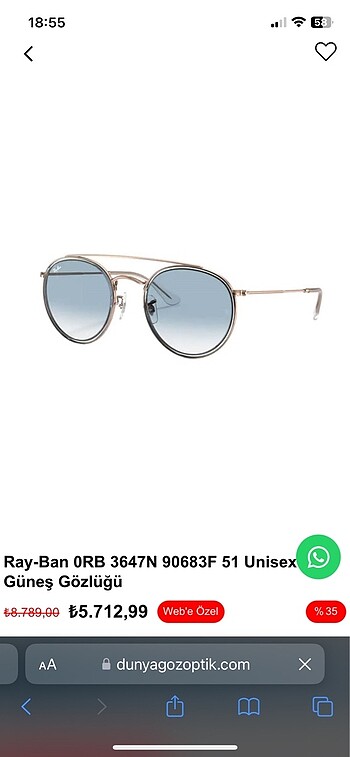 Ray-Ban Round Double Bridge Sunglasses