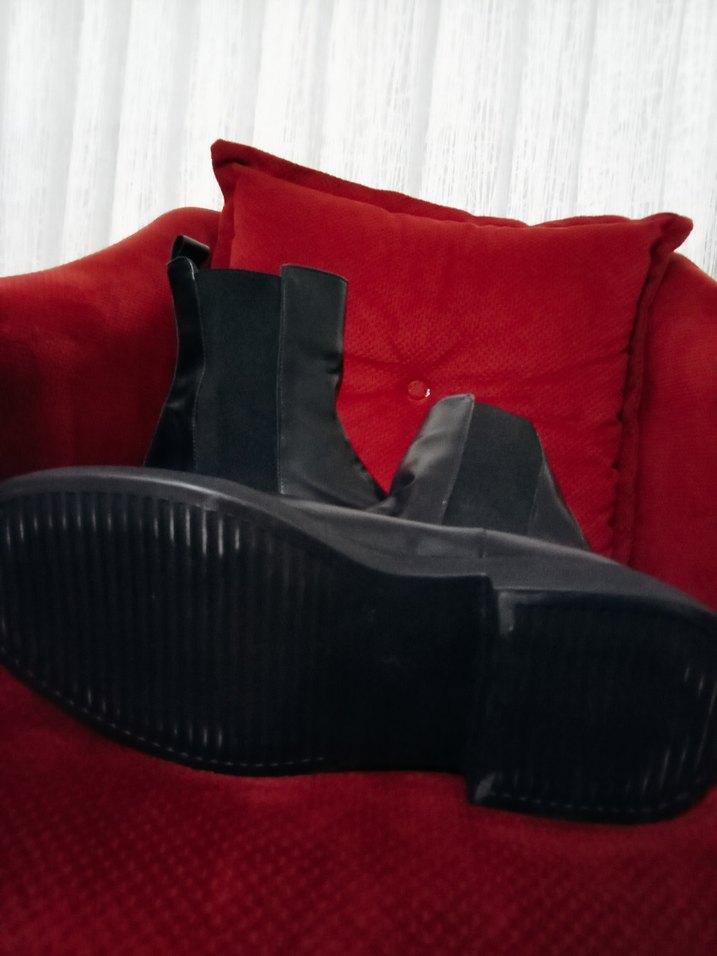 Kadın Siyah Deri Platform Topuklu Bot - Görsel 3