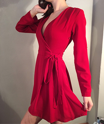 Kırmızı, mini elbise
