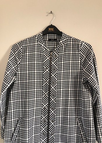 Kareli spor dış giyim şık güzel - Görsel 3