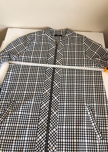 Kareli spor dış giyim şık güzel - Görsel 6