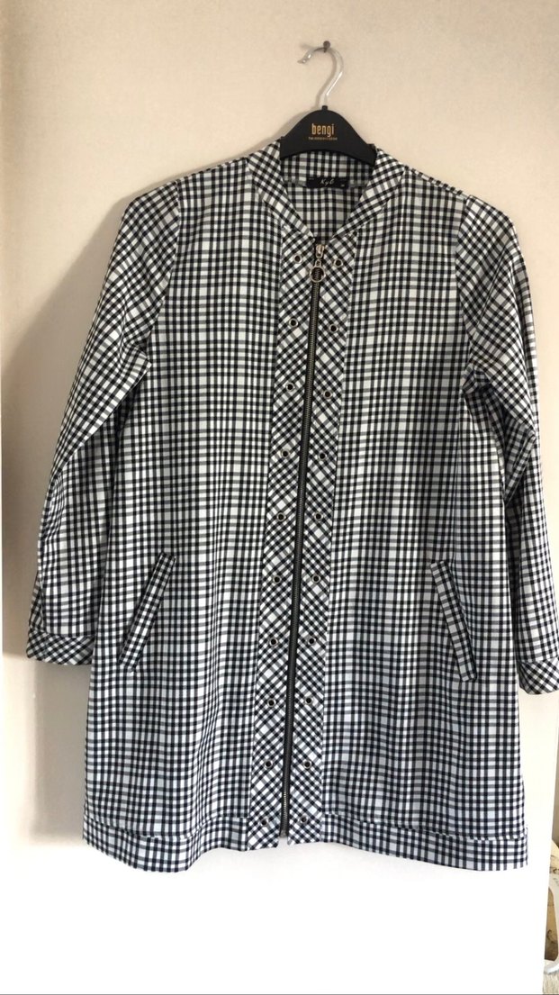 Kareli spor dış giyim şık güzel - Görsel 2