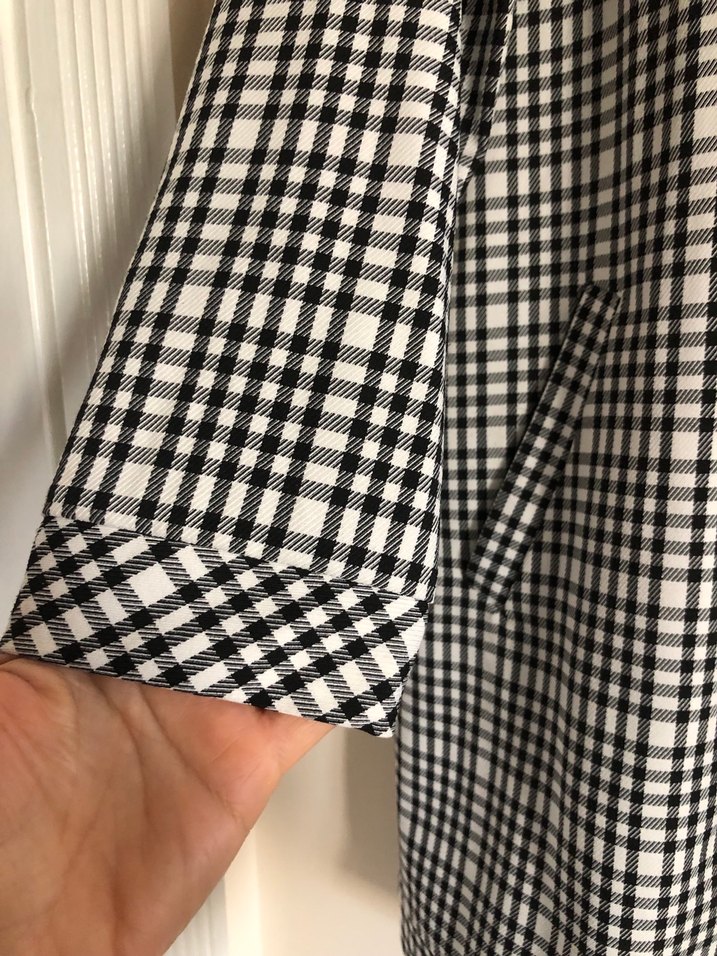 Kareli spor dış giyim şık güzel - Görsel 4