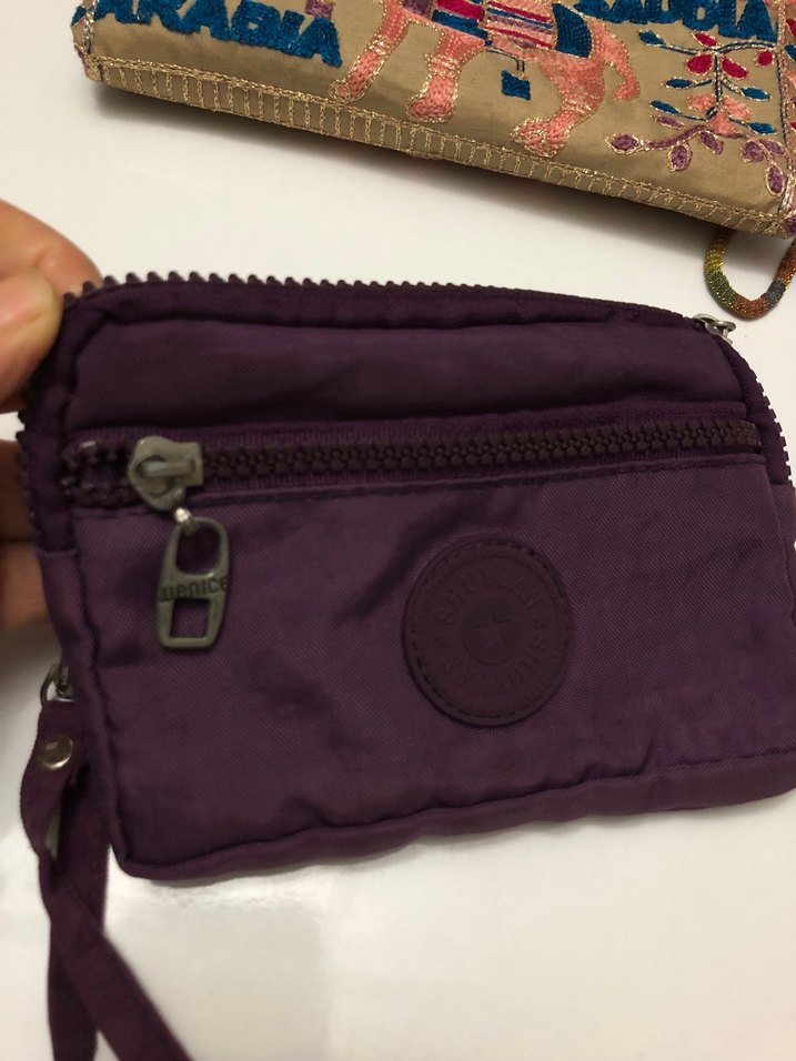Mor 3 gözlü Fermuarlı Cüzdan - Görsel 5