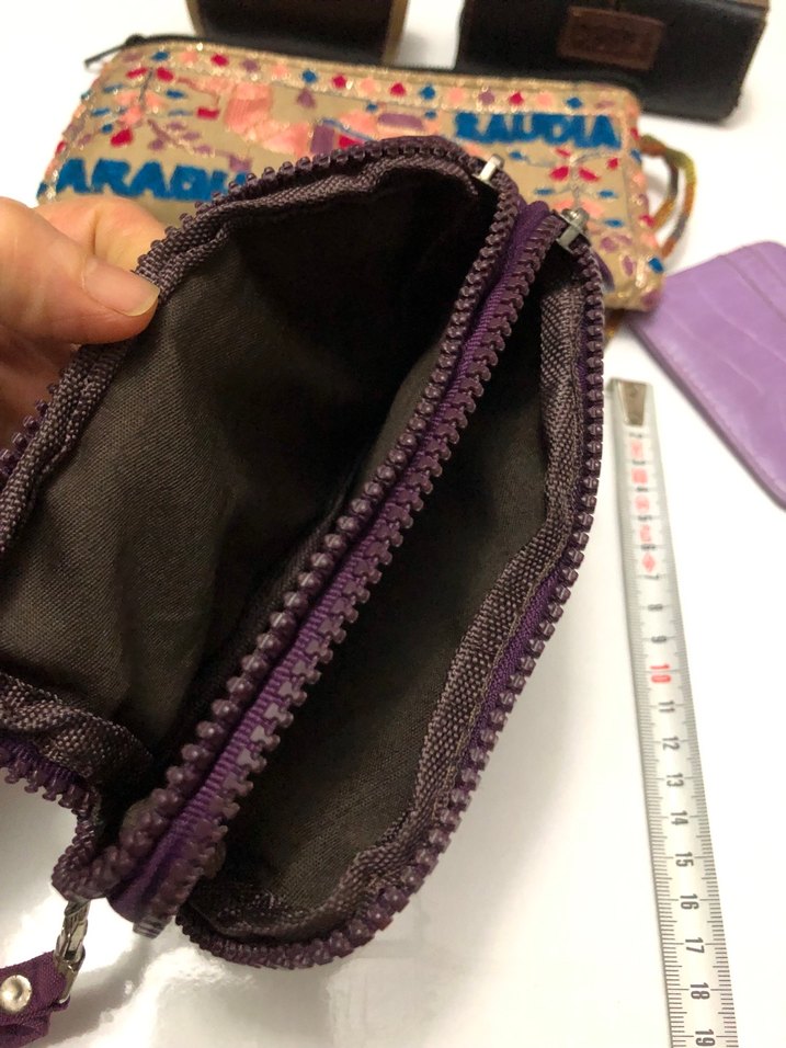 Mor 3 gözlü Fermuarlı Cüzdan - Görsel 4