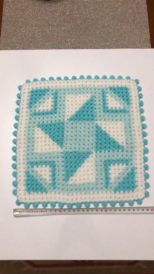 Pastel Mavi Örgü Banyo Lifi - Görsel 3