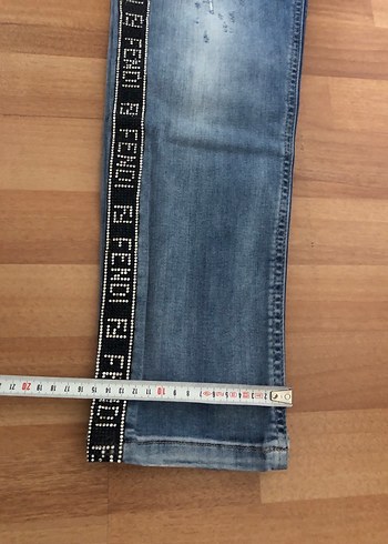 Fendi Orjinal Taşlı Şık jean Pantolon - Görsel 5
