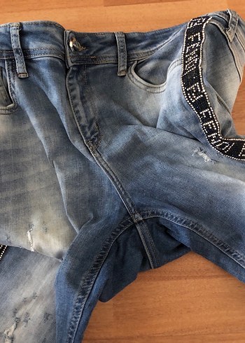 Fendi Orjinal Taşlı Şık jean Pantolon - Görsel 7