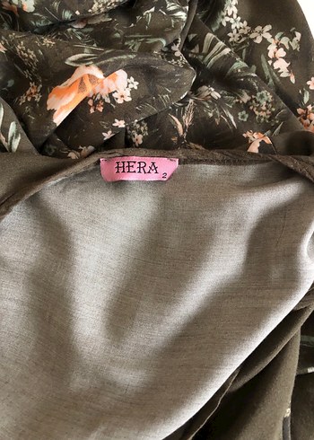 Çiçek Desenli Kruvaze Avelop Uzun Elbise - Görsel 7