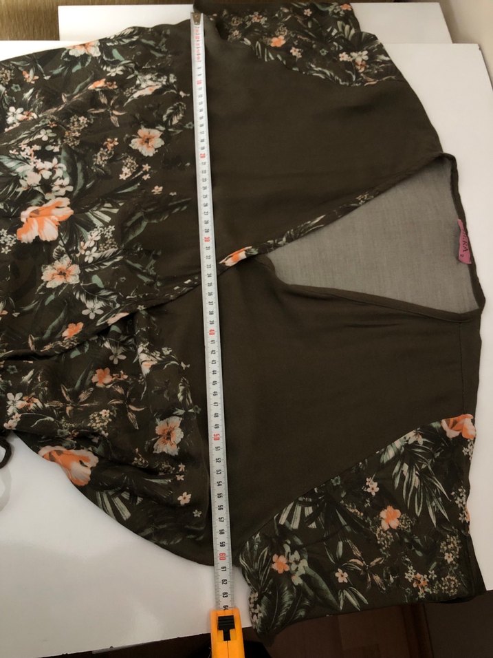 Çiçek Desenli Kruvaze Avelop Uzun Elbise - Görsel 4