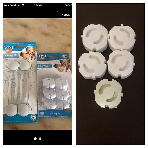 Çoçuk güvenlik Çekmece dolap kilidi piriz ka - Görsel 2