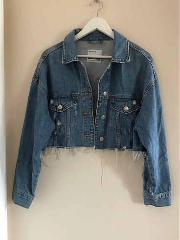 Bershka crop oversize kot ceket