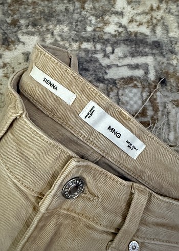 Mango Bej Kadın Denim Pantolon