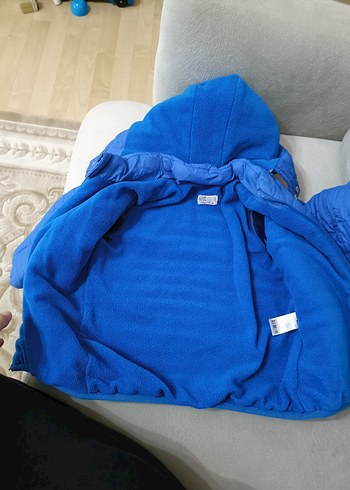 Mavi Erkek Çocuk Kapüşonlu Mont - Görsel 3