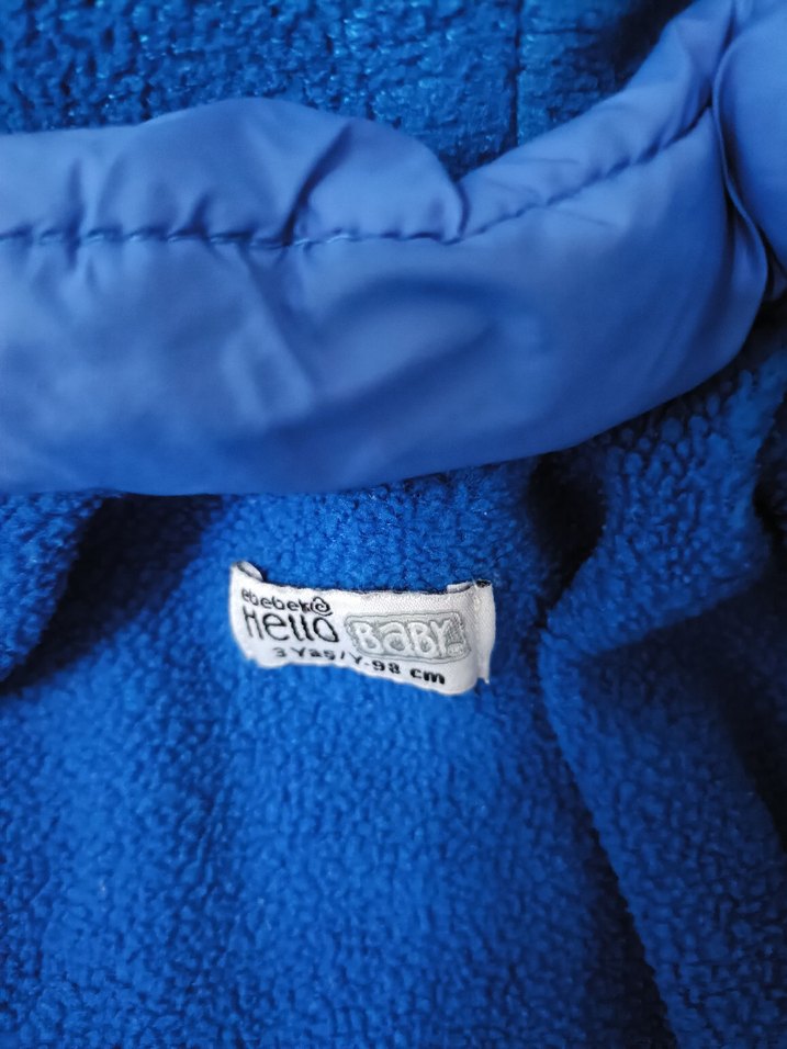 Mavi Erkek Çocuk Kapüşonlu Mont - Görsel 4