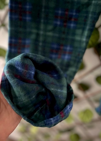 Erkek-Kadın Yeşil Ekose Rahat Pijama Altı - Görsel 3