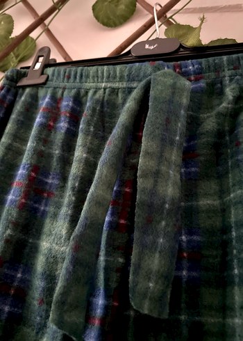 Erkek-Kadın Yeşil Ekose Rahat Pijama Altı - Görsel 5