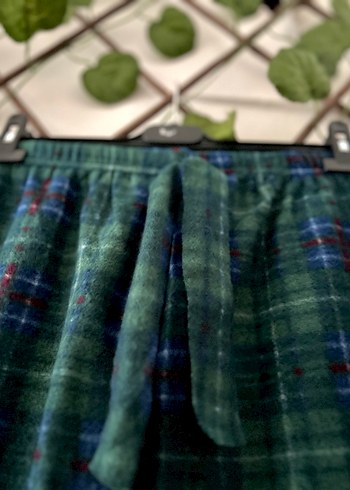 Erkek-Kadın Yeşil Ekose Rahat Pijama Altı - Görsel 2