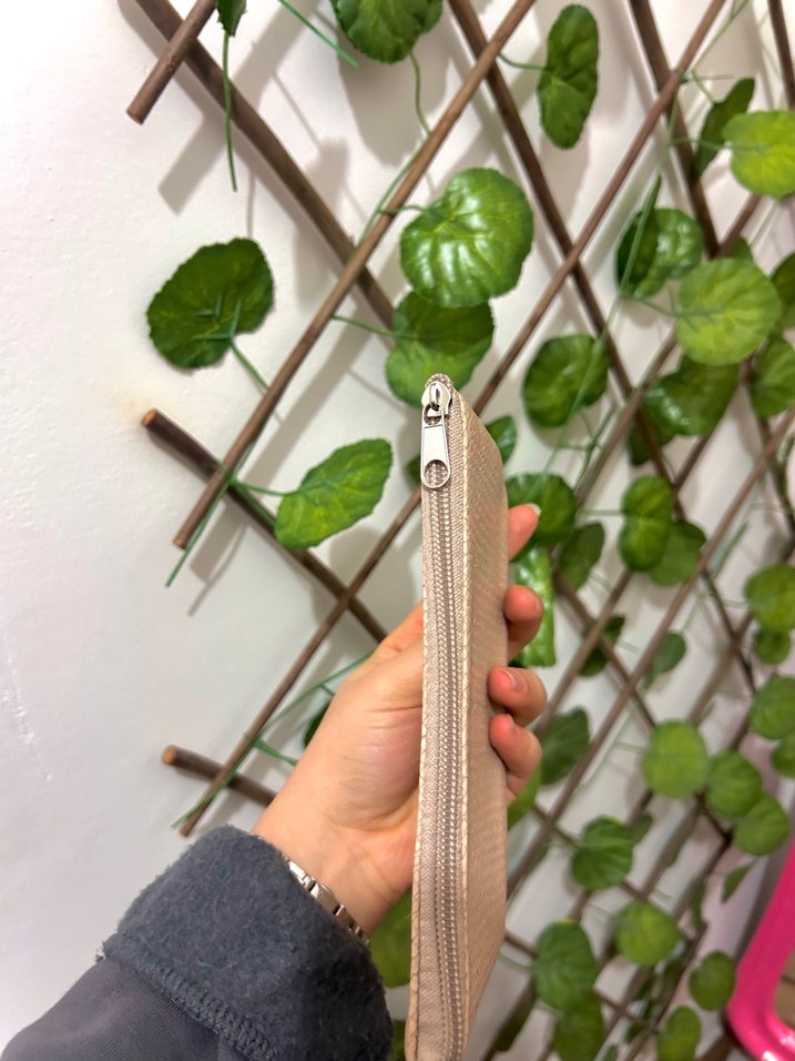 Bej Deri Desenli Kadın Cüzdan - Görsel 2