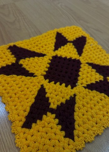 Kahverengi Örgü Banyo Lifi - Görsel 3