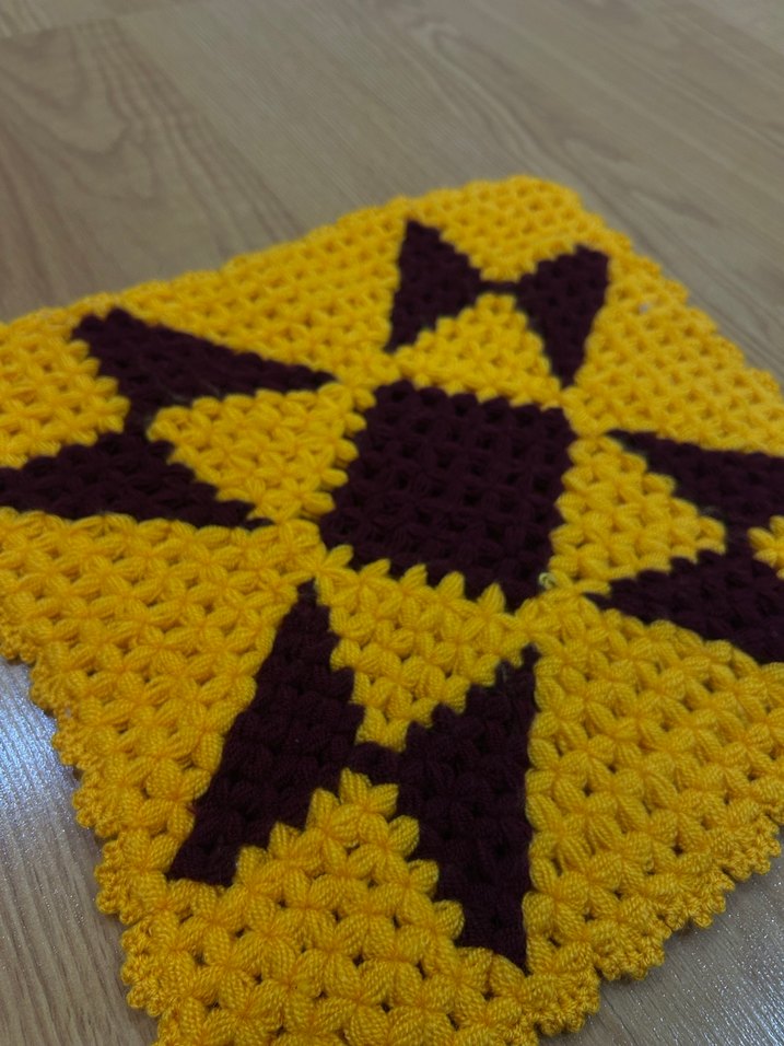 Kahverengi Örgü Banyo Lifi - Görsel 3