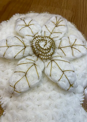 Beyaz Çiçek Desenli Gelin Lif Seti - Görsel 2