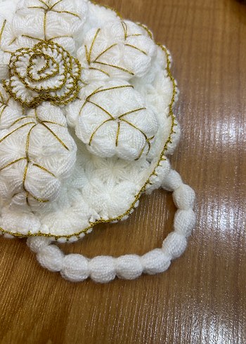 Beyaz Çiçek Desenli Gelin Lif Seti - Görsel 13