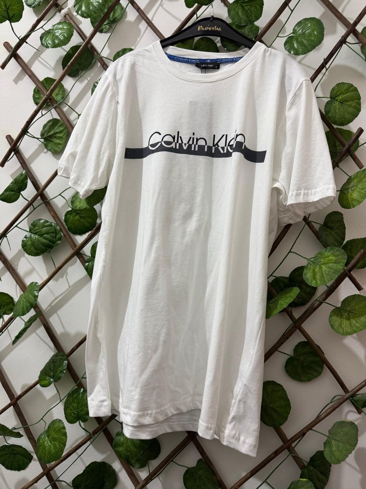 Calvin Klein Beyaz Baskılı Erkek Tişört - Görsel 4