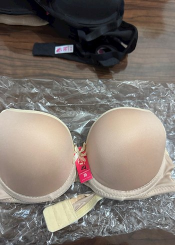 Bej Düz Destekli Sütyen - Görsel 5