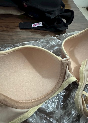 Bej Düz Destekli Sütyen - Görsel 3