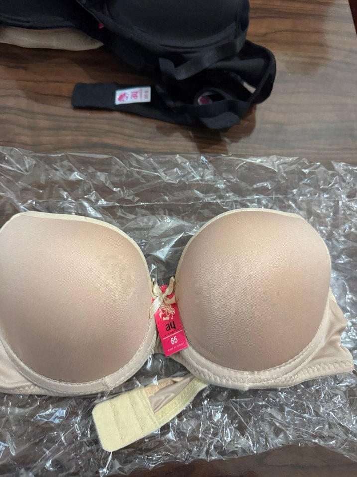 Bej Düz Destekli Sütyen - Görsel 5