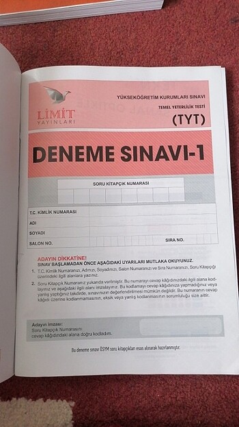  Limit yayınları 5li tyt denemesi