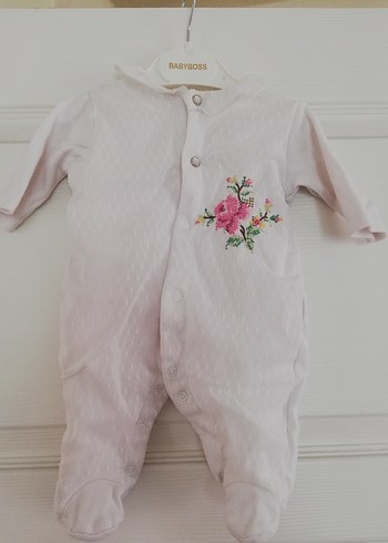 Nakışlı Beyaz Bebek Kız Tulum - Görsel 2