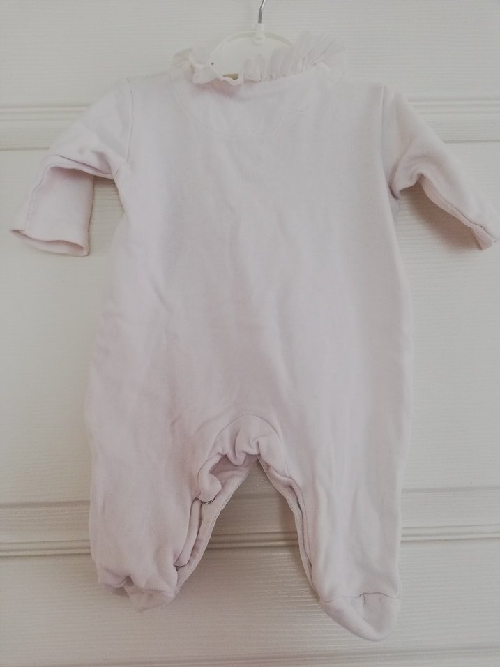 Nakışlı Beyaz Bebek Kız Tulum - Görsel 4