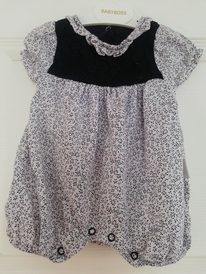 Kız Çocuk Fırfırlı  Kısa Kollu Şort Tulum - Görsel 3