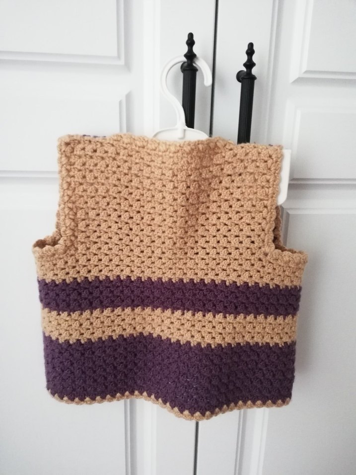 Kız Çocuk Bohem Örgü Kolsuz Yelek - Görsel 2