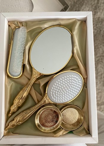 Altın Renkli Süslemeli Gelin Aksesuar Seti - Görsel 2