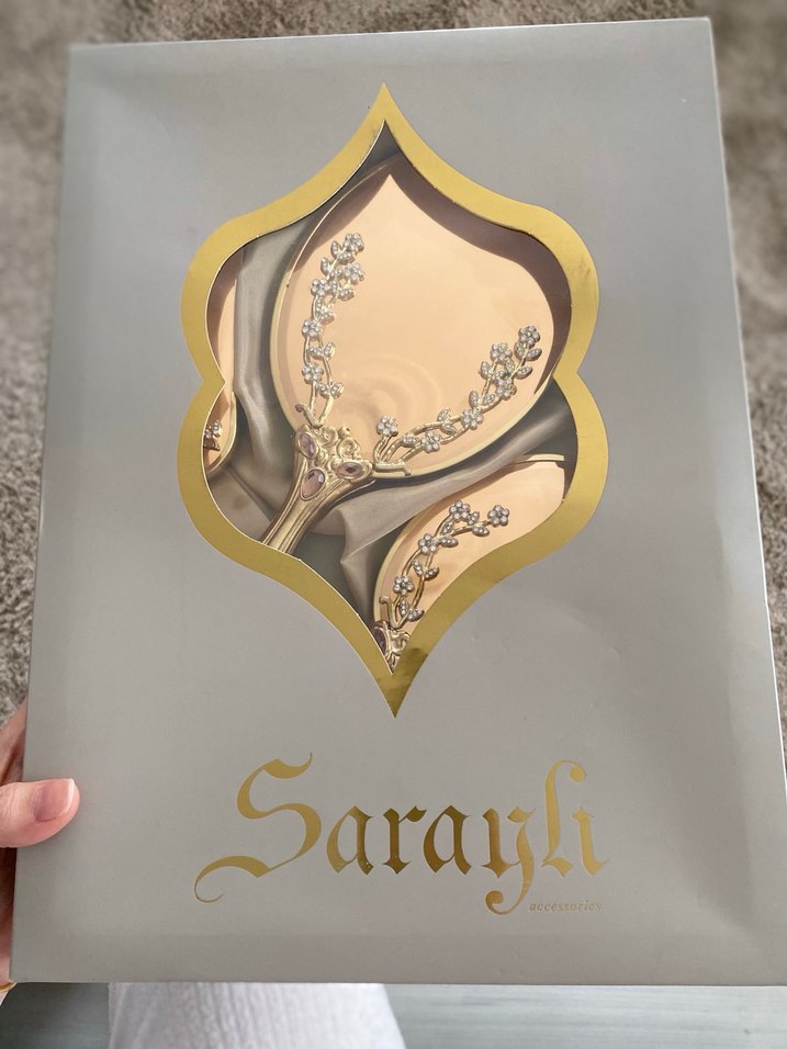 Altın Renkli Süslemeli Gelin Aksesuar Seti - Görsel 3