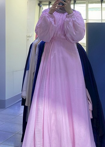 Pembe Uzun Hamile Eteği Drapeli - Görsel 4