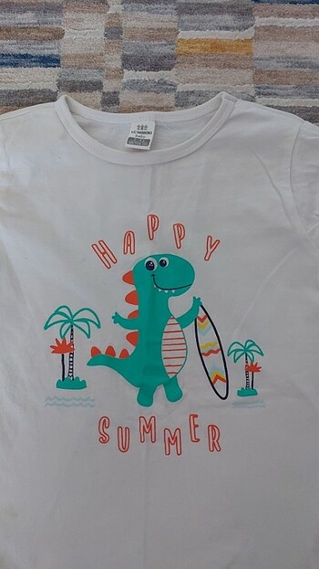 4 Yaş Beden Erkek çocuk bey renk tshirt