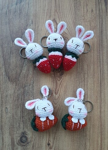  Beden çeşitli Renk Amigurumi anahtarlık 