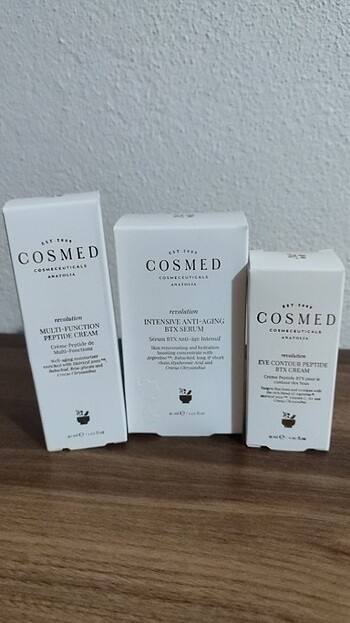 cosmed serum, krem, göz btx kremi