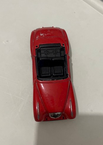 1955 mercedes benz kırmızı metal araba - Görsel 3